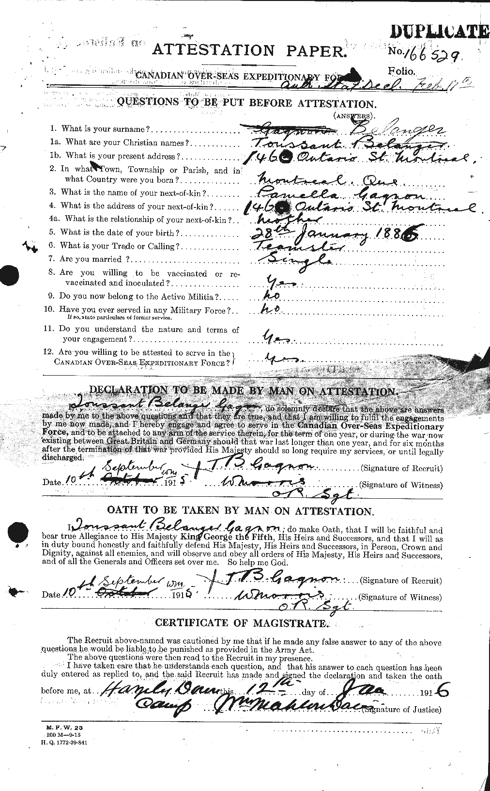 Personnel Records of the First World War - CEF 232656a