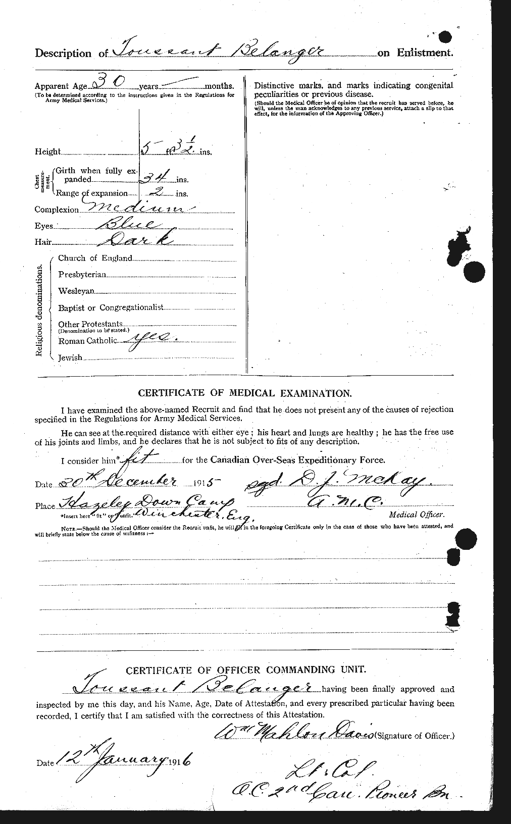 Personnel Records of the First World War - CEF 232657b
