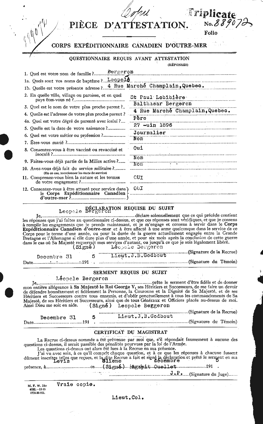 Personnel Records of the First World War - CEF 232964a