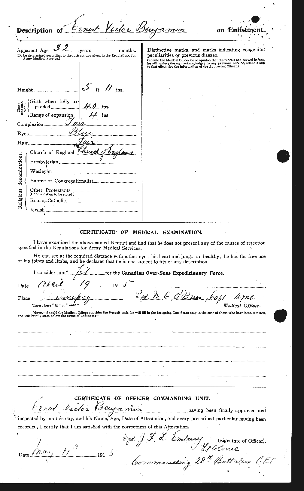 Personnel Records of the First World War - CEF 233158b