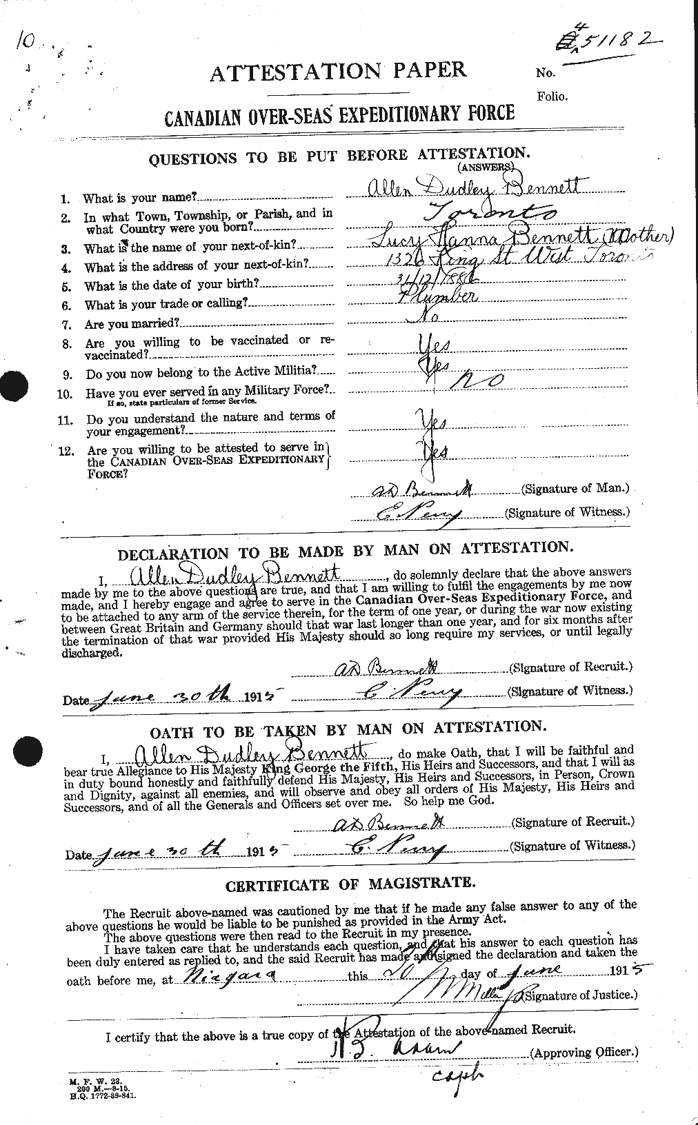 Personnel Records of the First World War - CEF 233310a