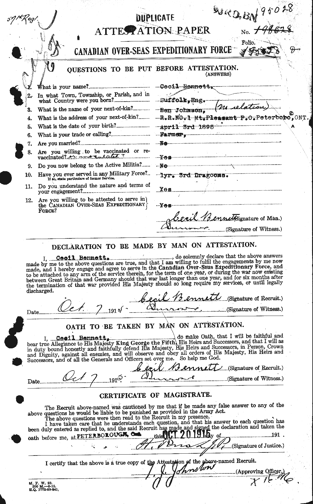 Personnel Records of the First World War - CEF 233376a