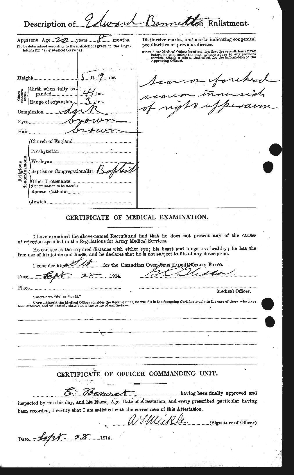 Personnel Records of the First World War - CEF 233461b