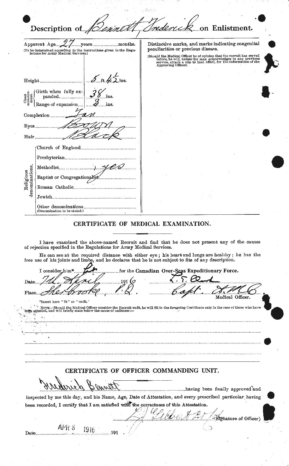 Dossiers du Personnel de la Première Guerre mondiale - CEC 233521b