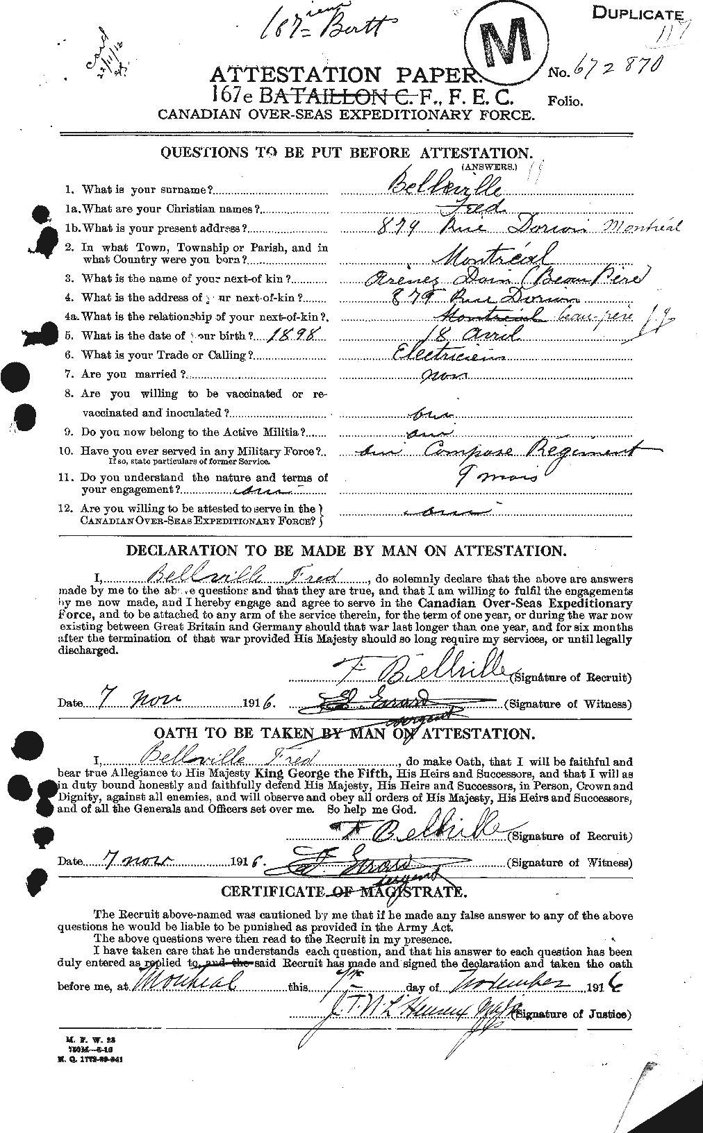 Personnel Records of the First World War - CEF 233572a
