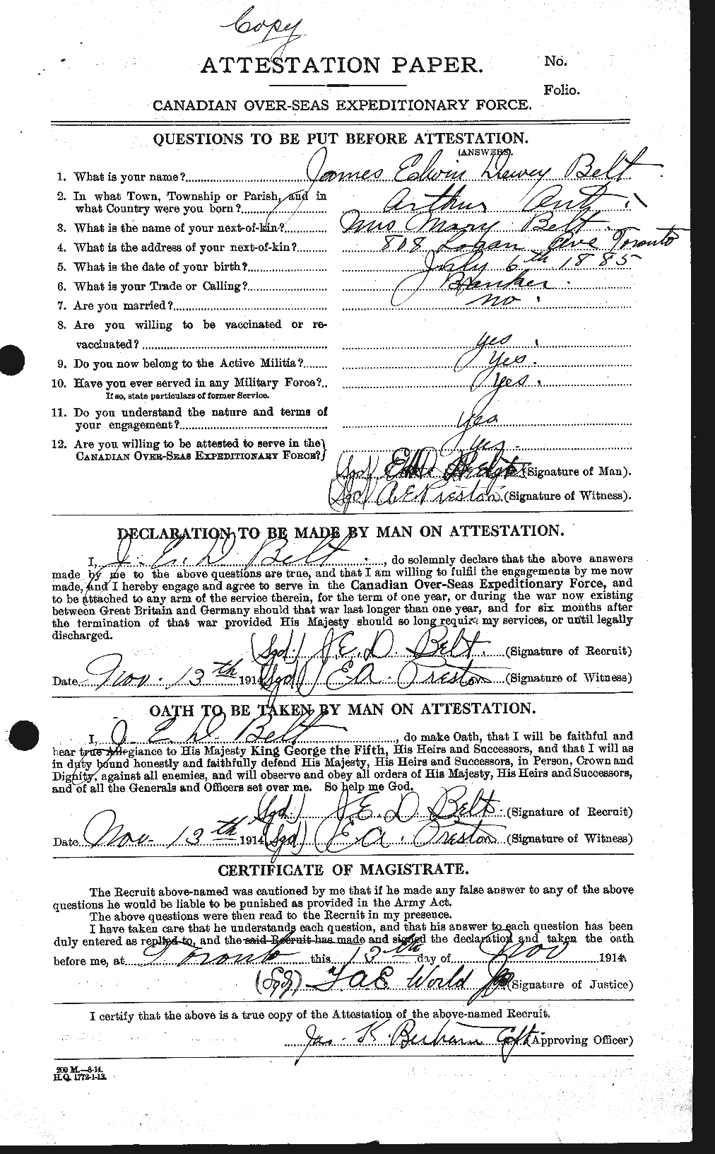 Personnel Records of the First World War - CEF 233642a
