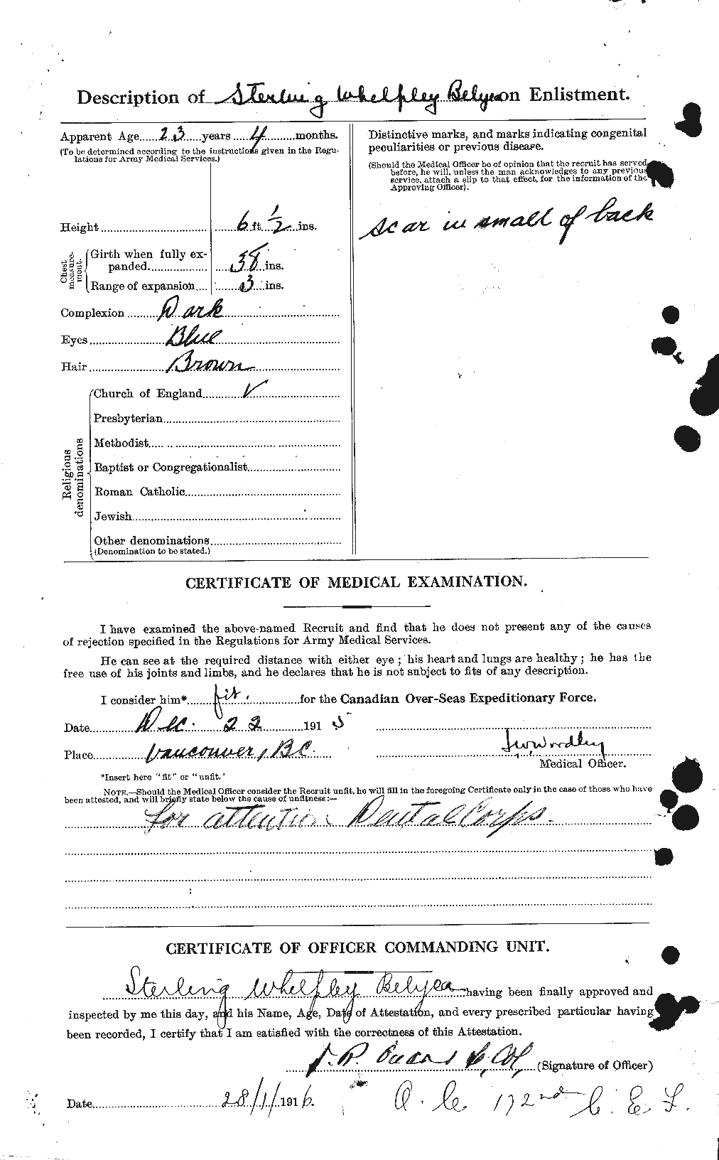 Personnel Records of the First World War - CEF 233710b