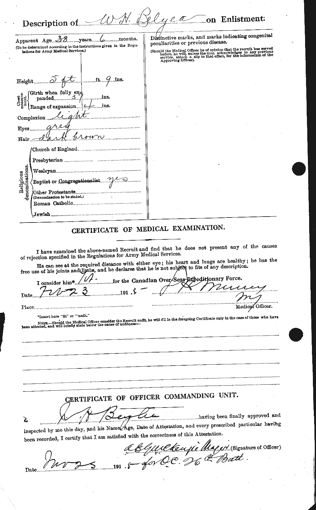 Personnel Records of the First World War - CEF 233713b