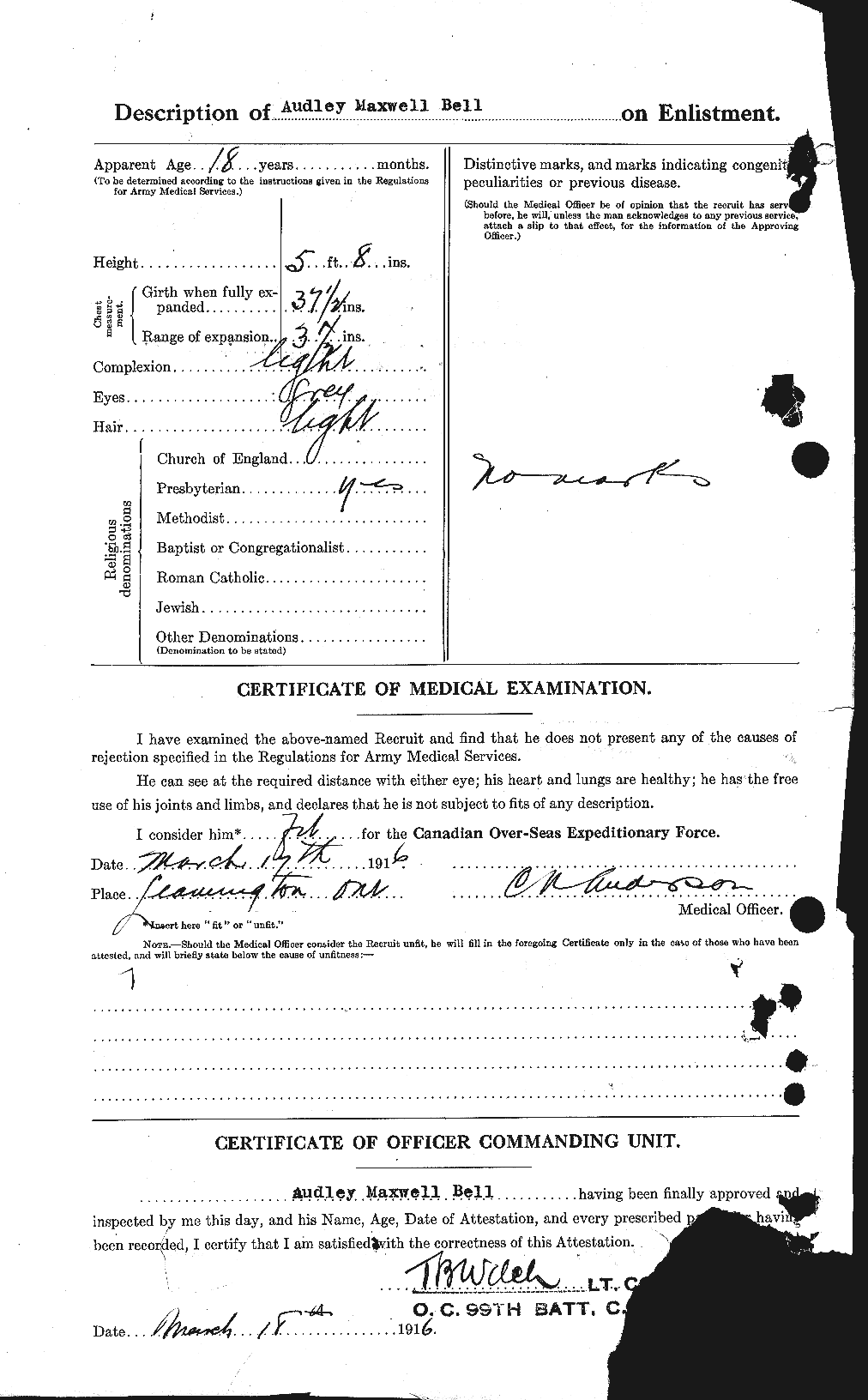 Personnel Records of the First World War - CEF 233901b