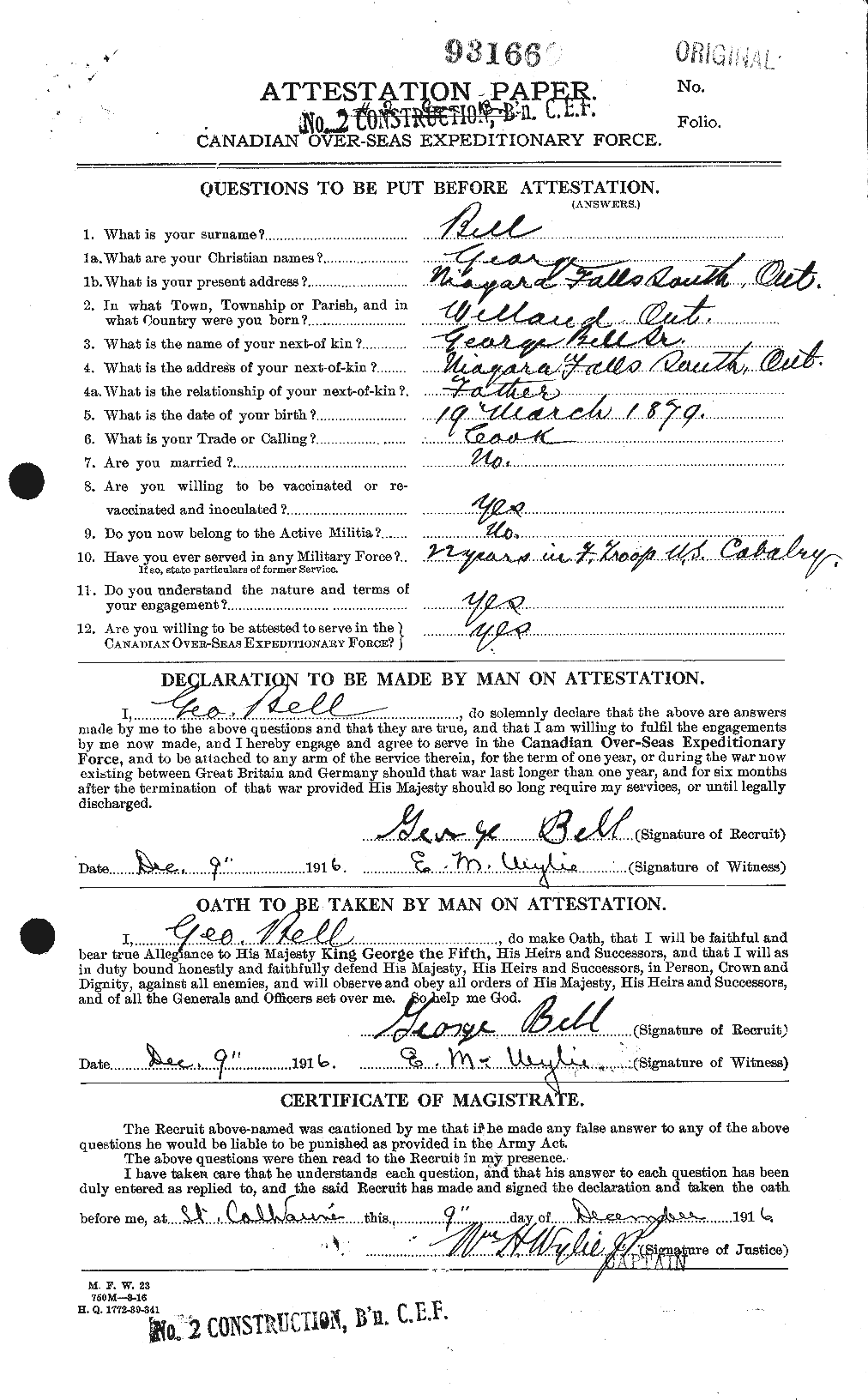 Personnel Records of the First World War - CEF 234148a