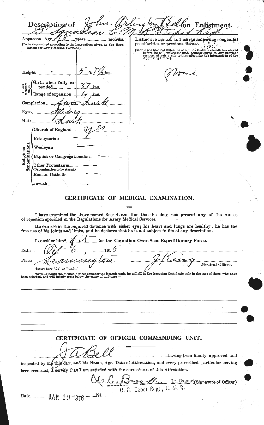 Personnel Records of the First World War - CEF 234390b
