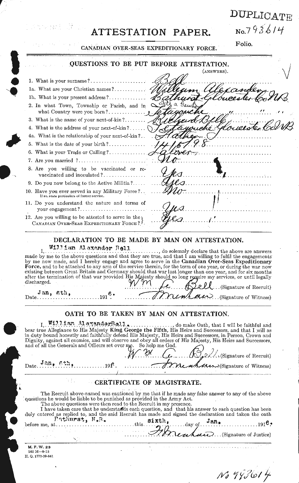 Personnel Records of the First World War - CEF 234859a