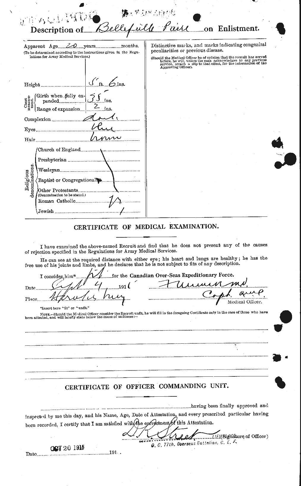 Personnel Records of the First World War - CEF 235071b