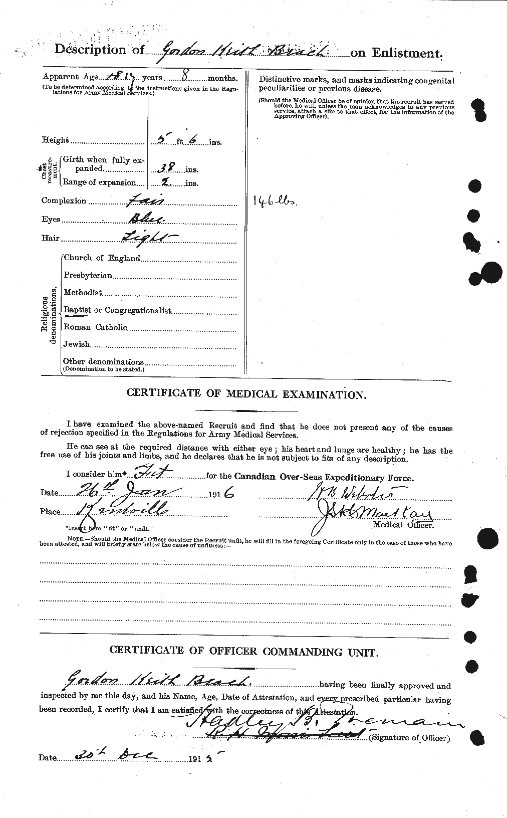Personnel Records of the First World War - CEF 235105b