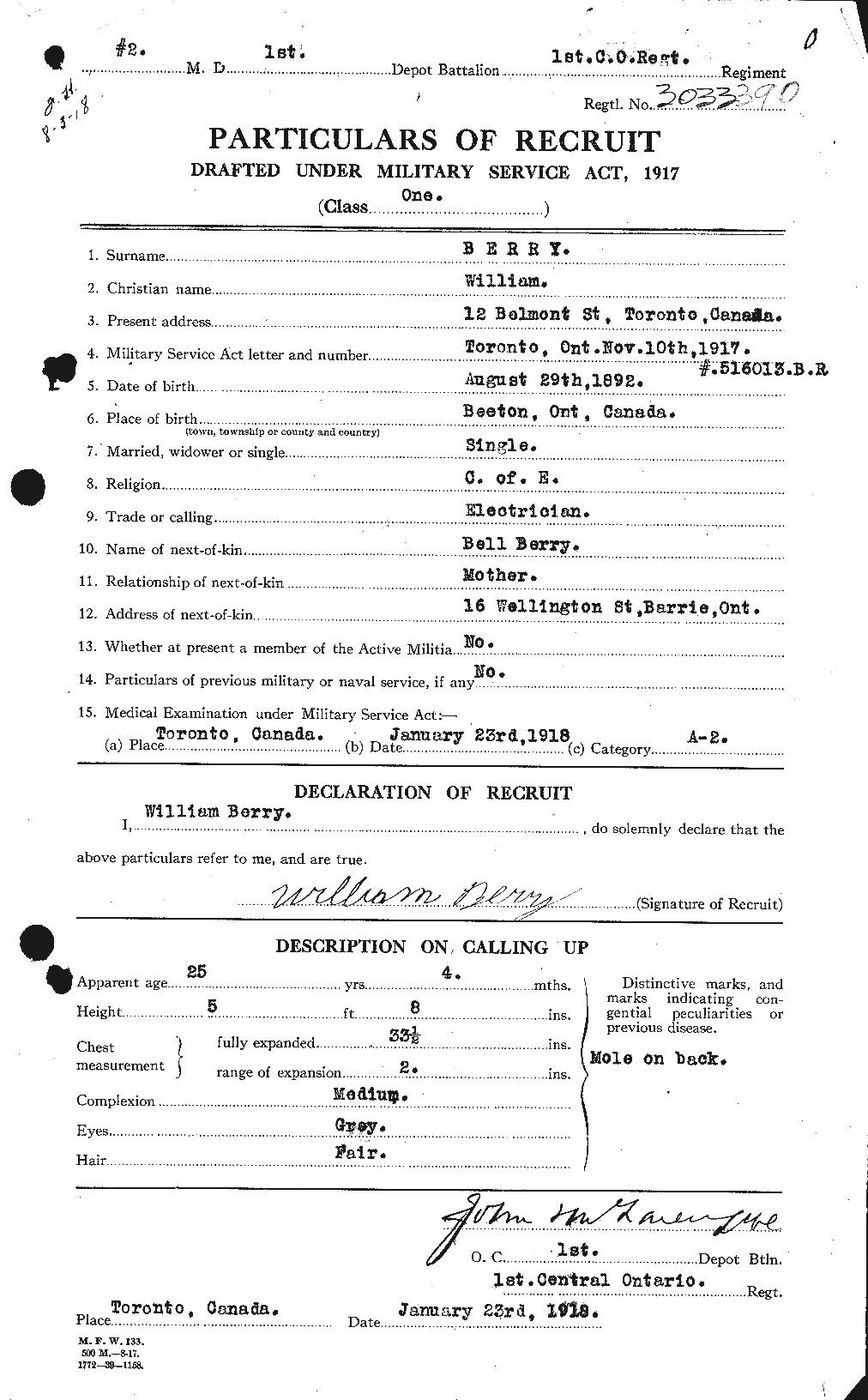 Personnel Records of the First World War - CEF 235478a