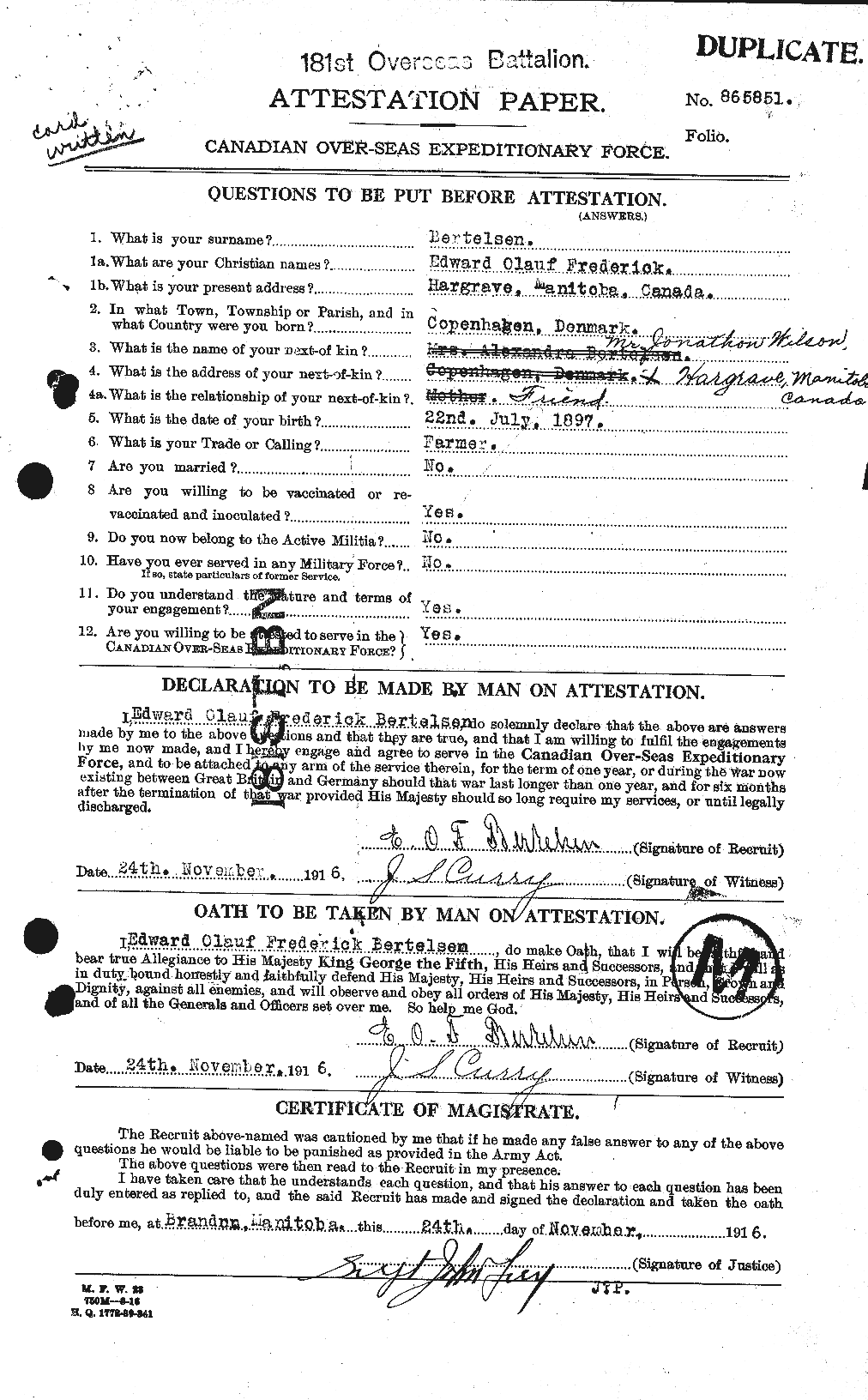 Personnel Records of the First World War - CEF 235570a