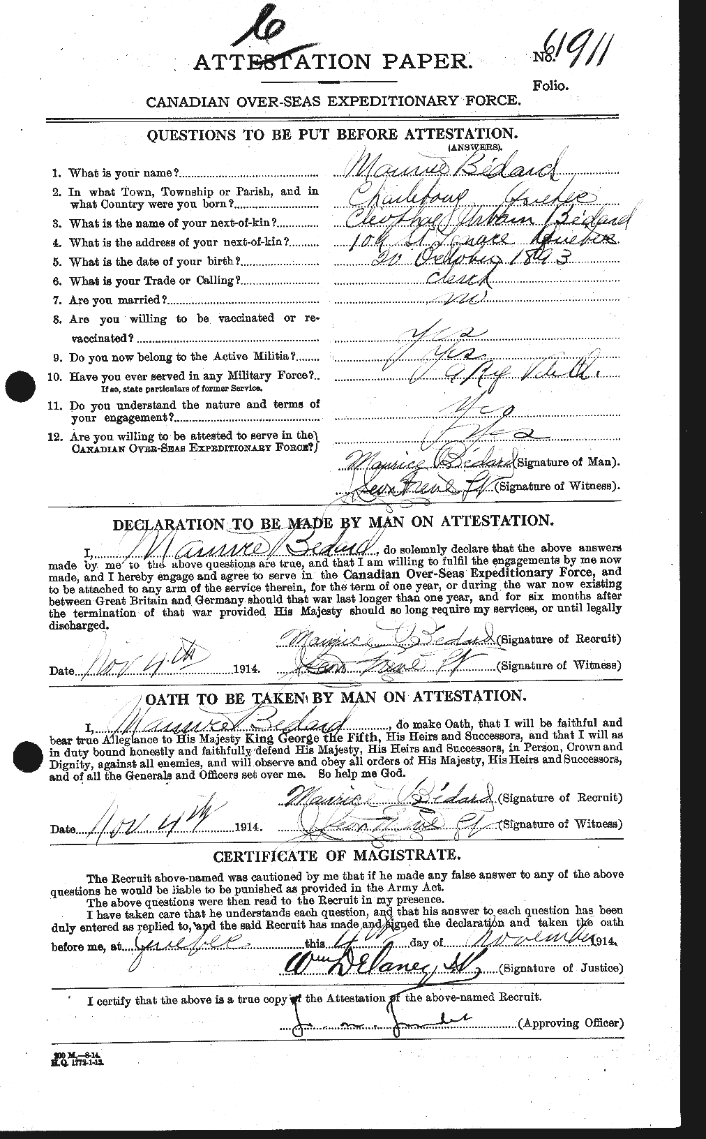 Personnel Records of the First World War - CEF 236065a