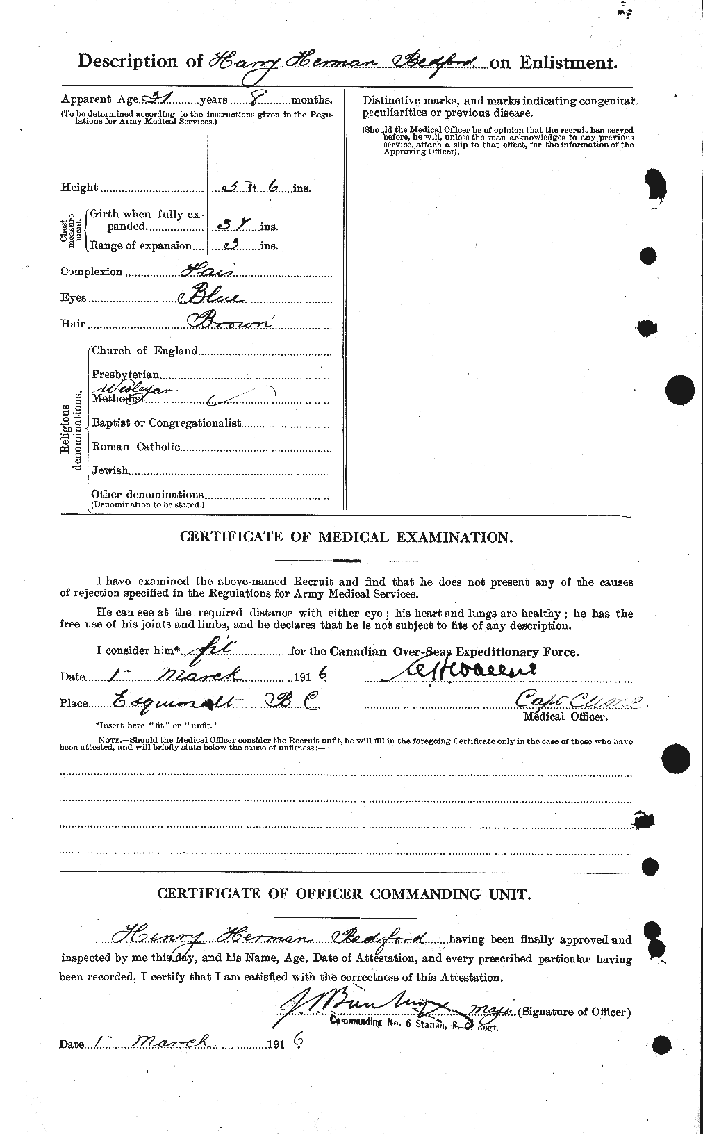 Personnel Records of the First World War - CEF 236185b