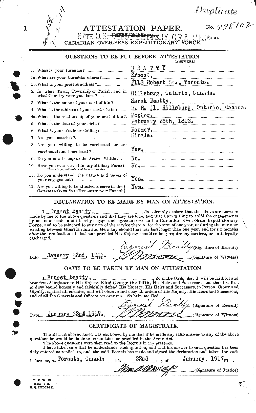 Personnel Records of the First World War - CEF 236362a