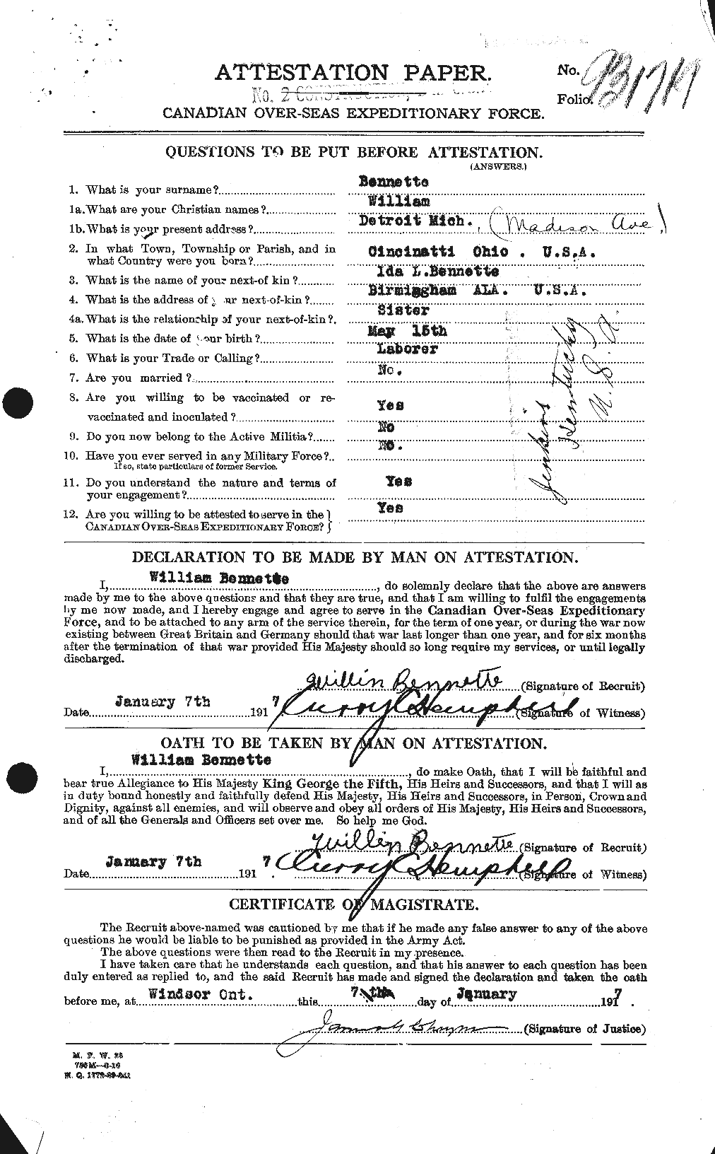 Personnel Records of the First World War - CEF 236583a