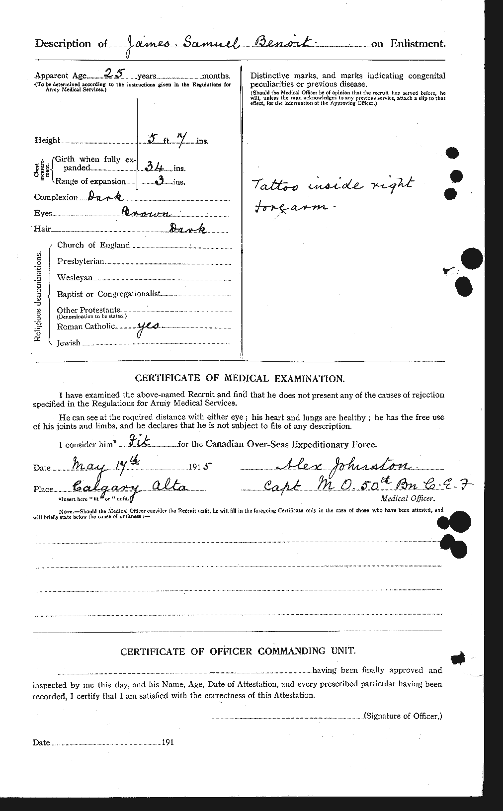 Personnel Records of the First World War - CEF 236707b