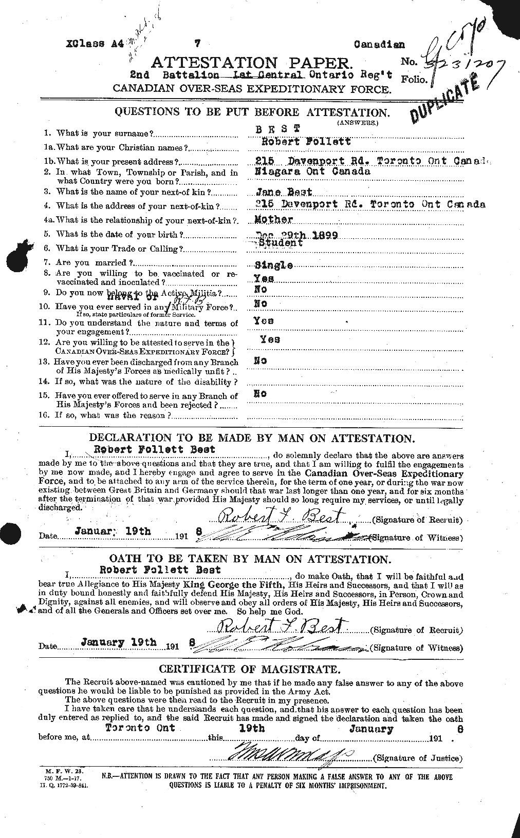 Personnel Records of the First World War - CEF 236869a