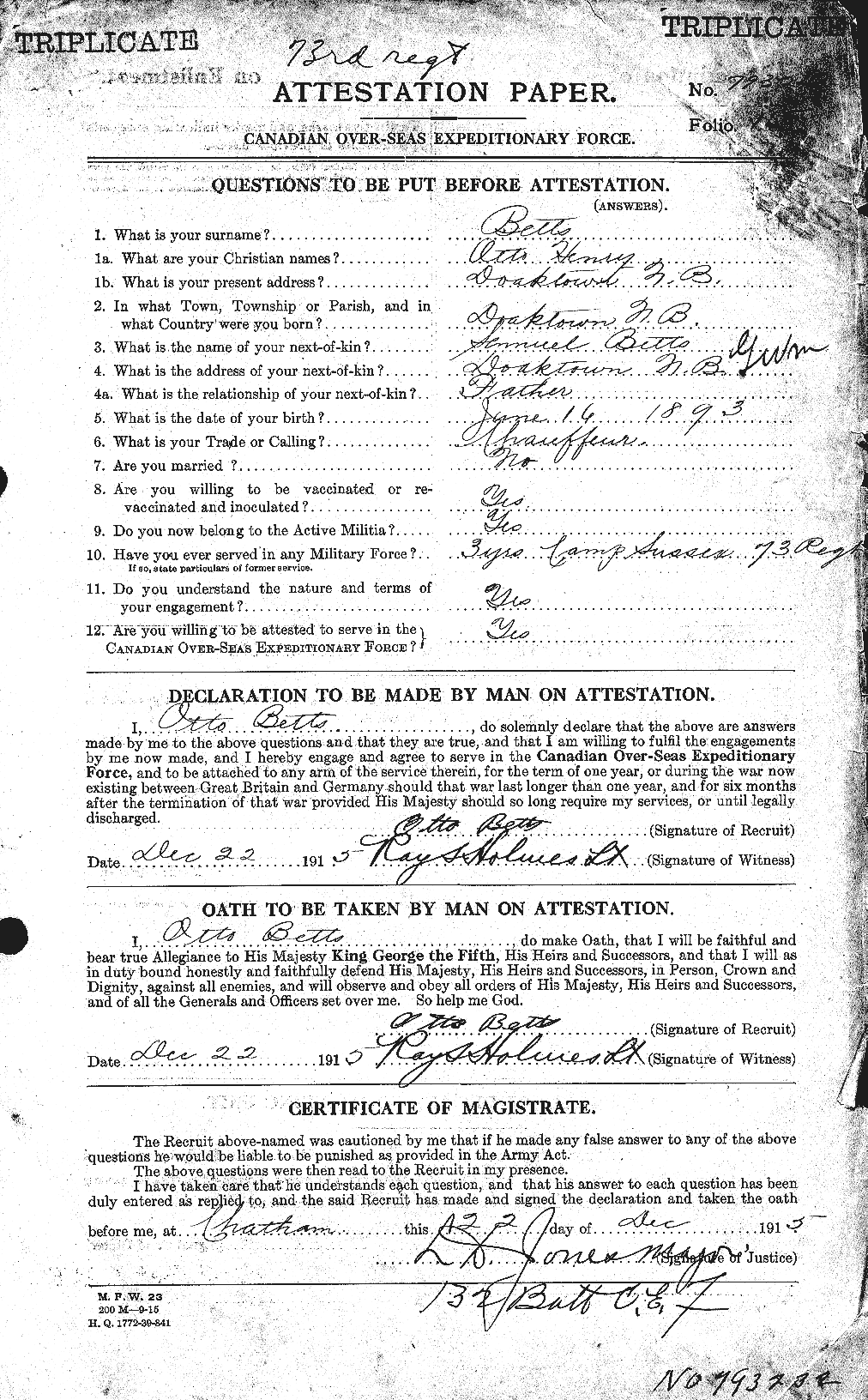 Personnel Records of the First World War - CEF 237187a