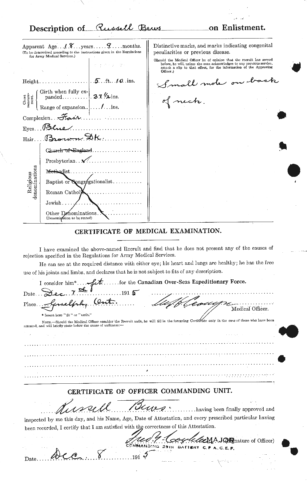 Personnel Records of the First World War - CEF 237473b