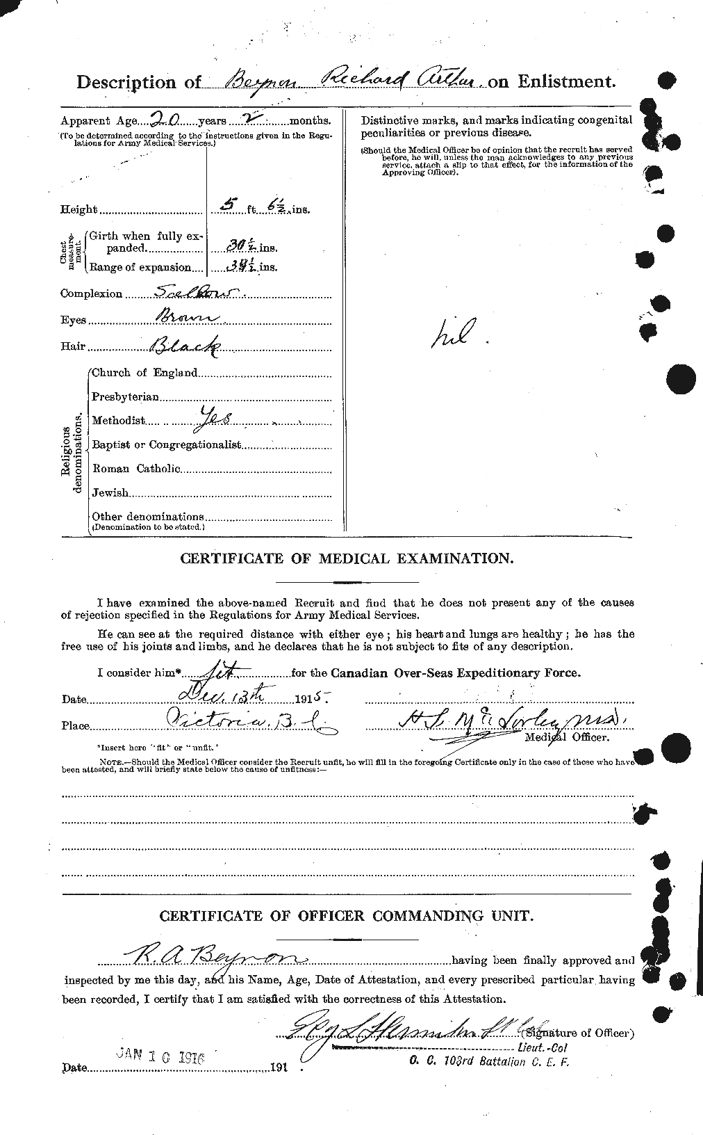 Personnel Records of the First World War - CEF 237520b