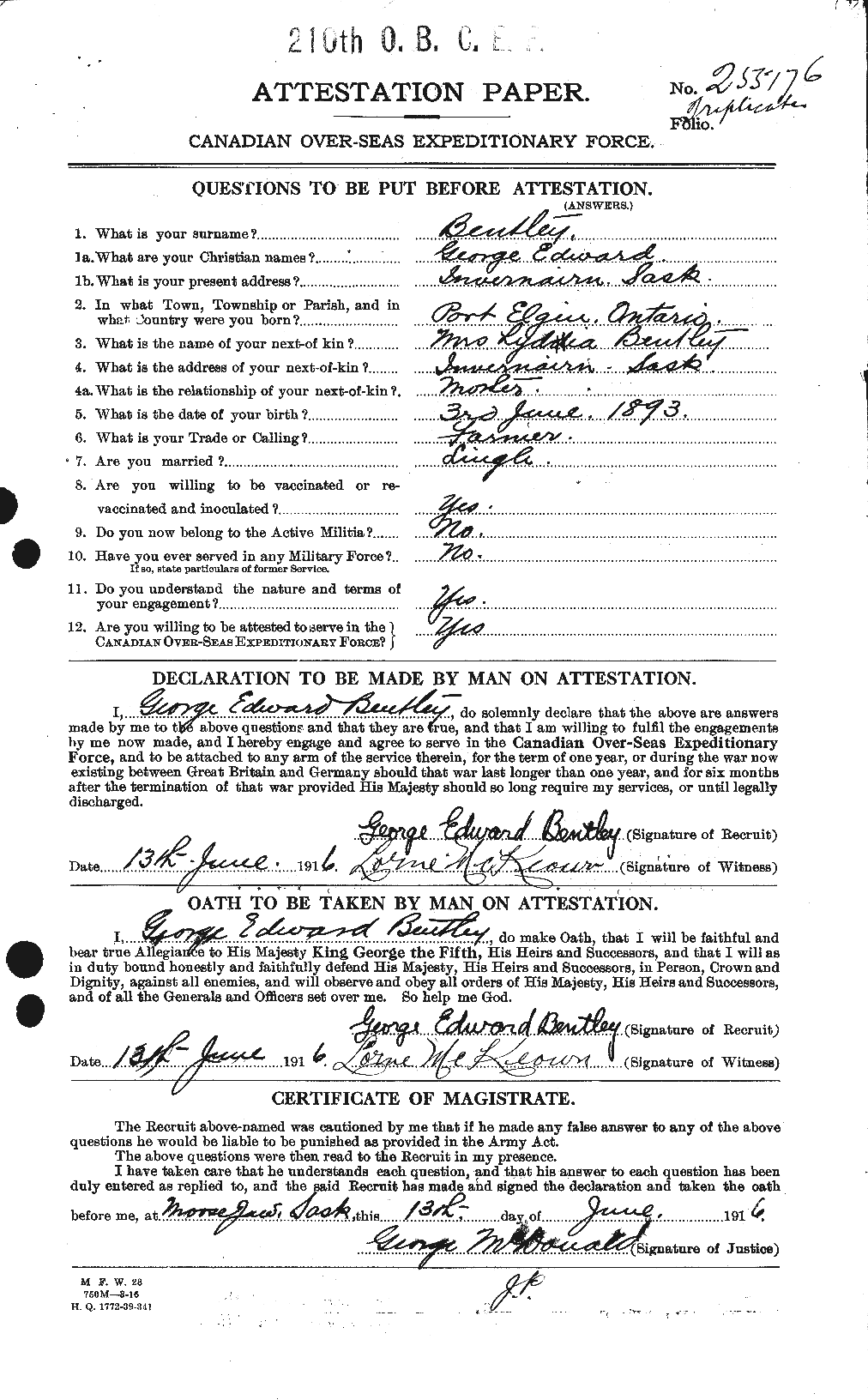 Personnel Records of the First World War - CEF 237918a