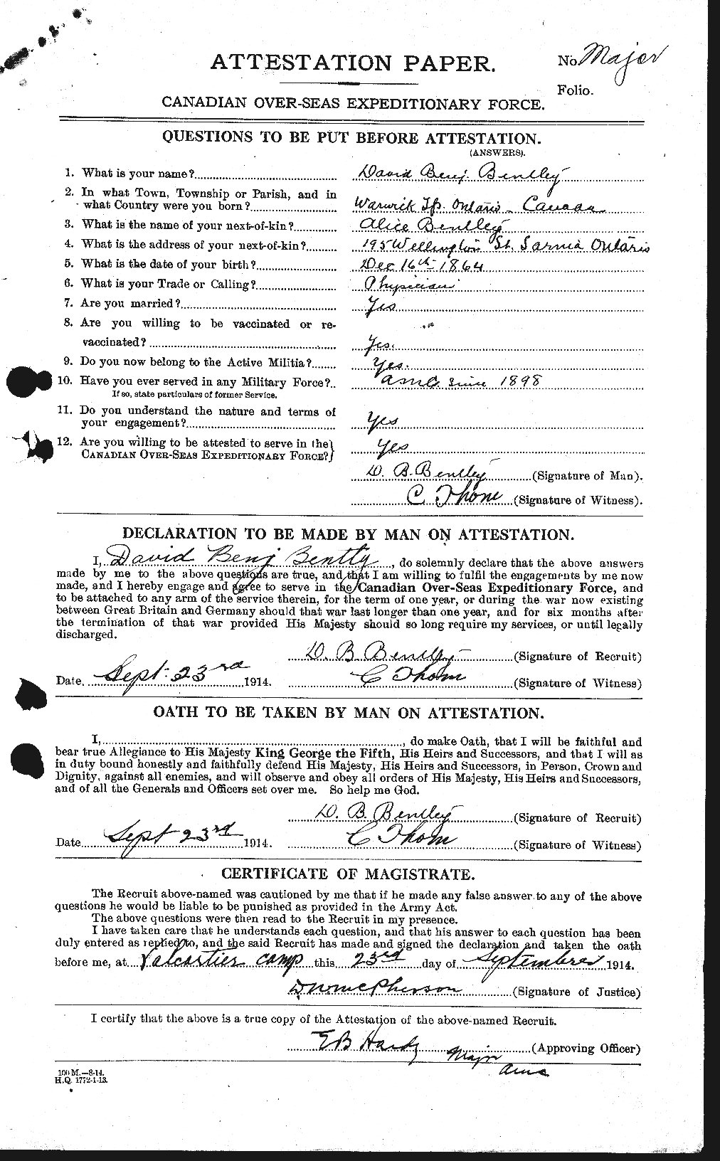 Personnel Records of the First World War - CEF 237949a