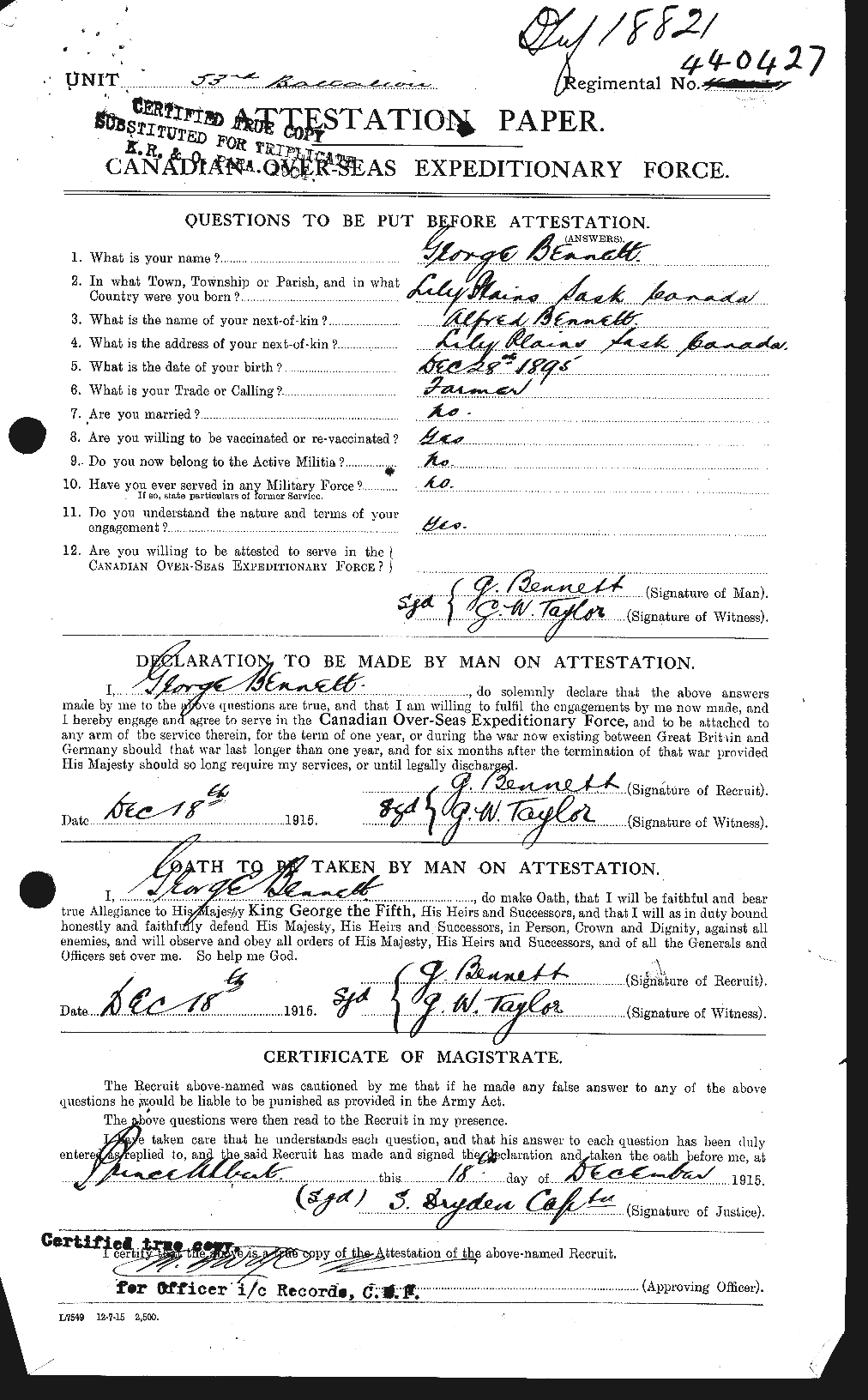 Personnel Records of the First World War - CEF 238395a