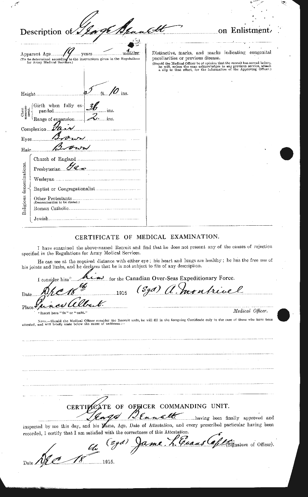 Personnel Records of the First World War - CEF 238395b