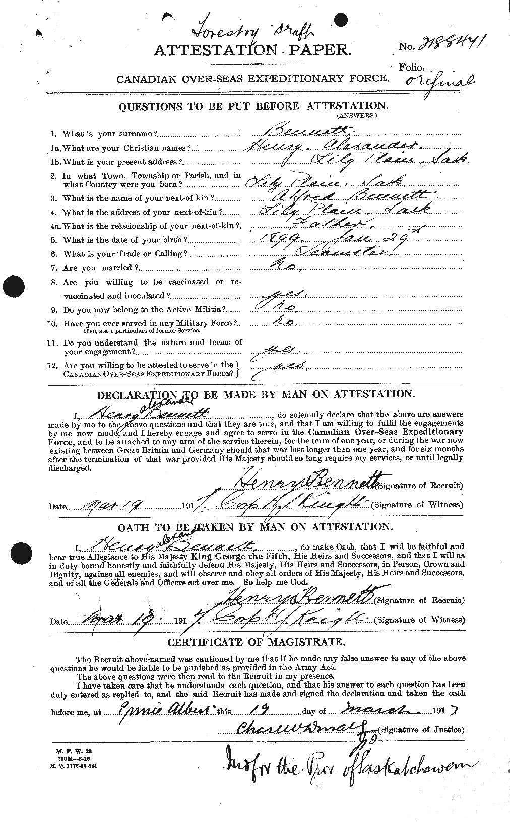 Personnel Records of the First World War - CEF 238480a