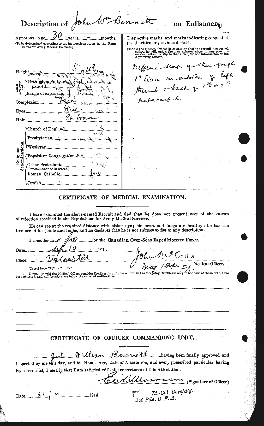 Personnel Records of the First World War - CEF 238626b
