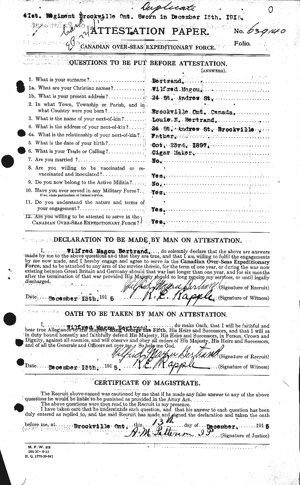 Personnel Records of the First World War - CEF 238848a