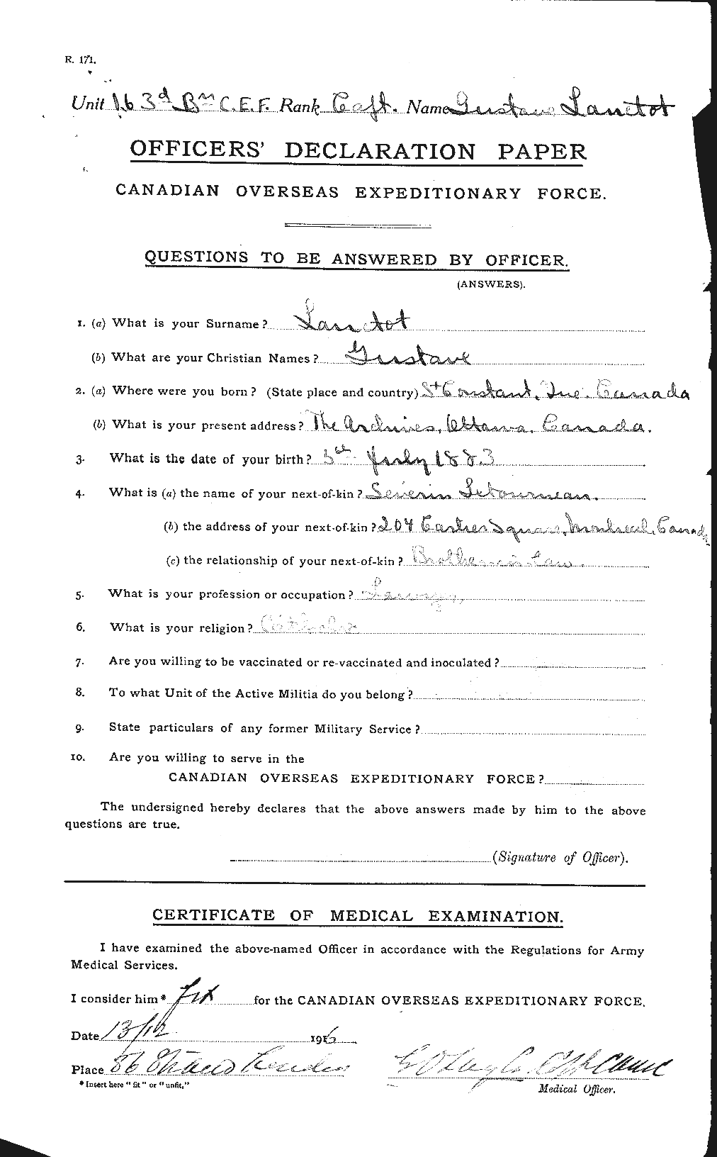 Personnel Records of the First World War - CEF 238866a