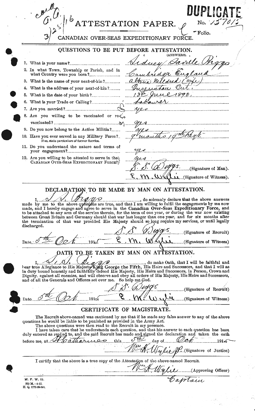 Personnel Records of the First World War - CEF 239159a