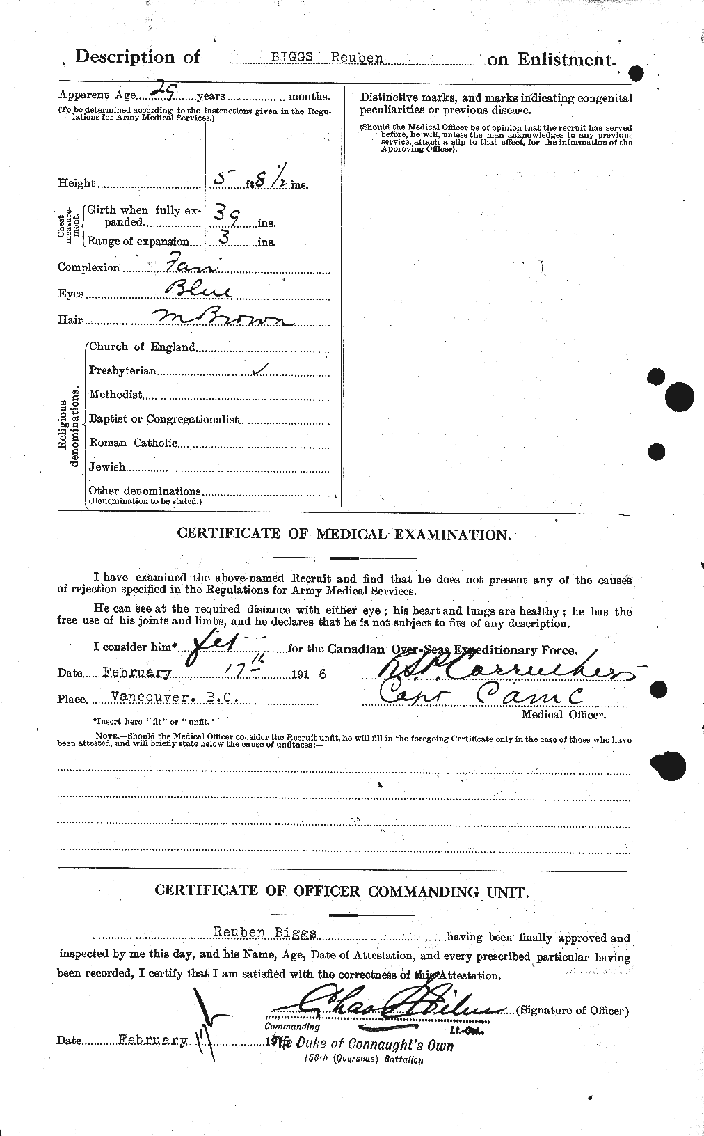 Personnel Records of the First World War - CEF 239166b