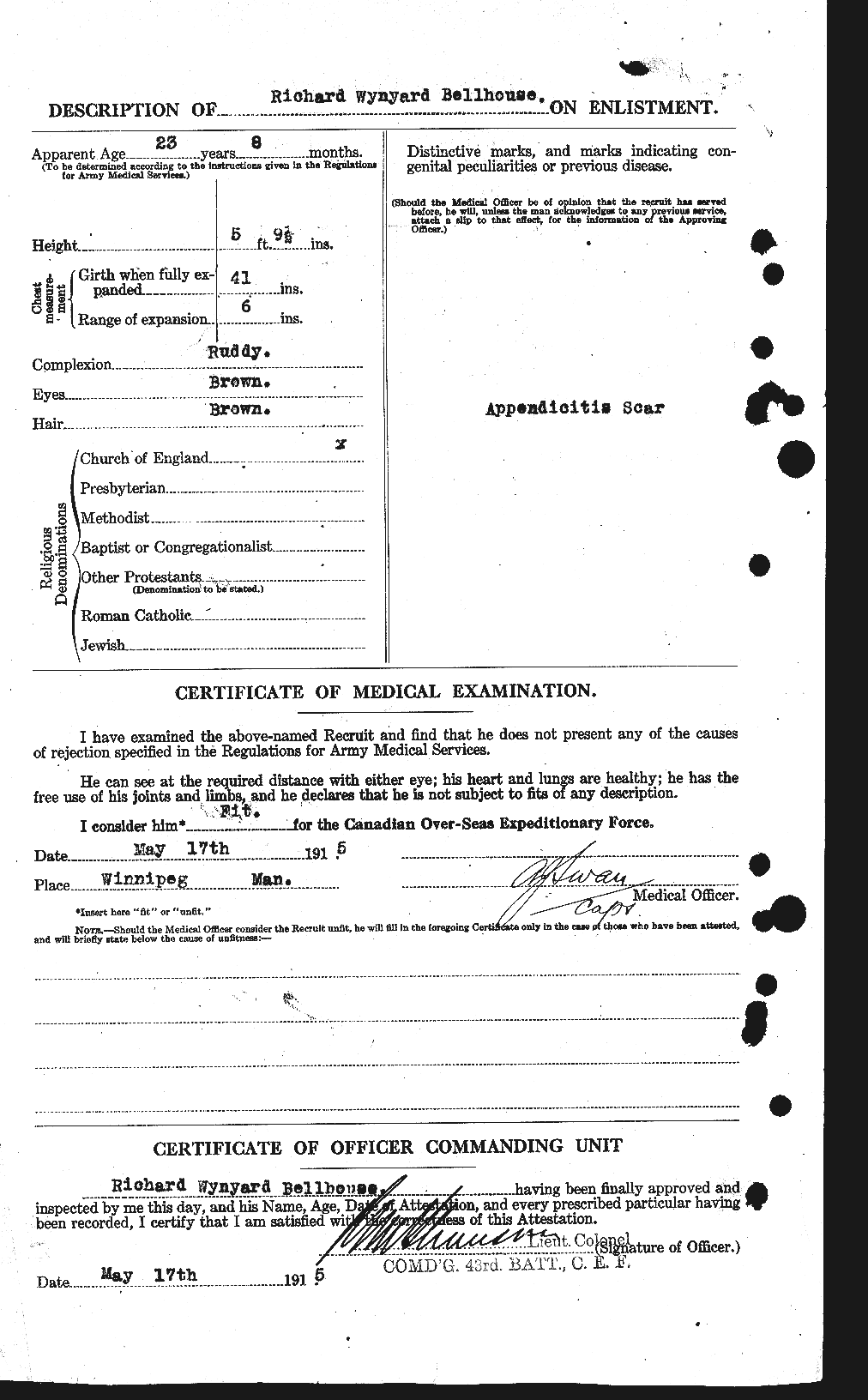 Personnel Records of the First World War - CEF 239369b
