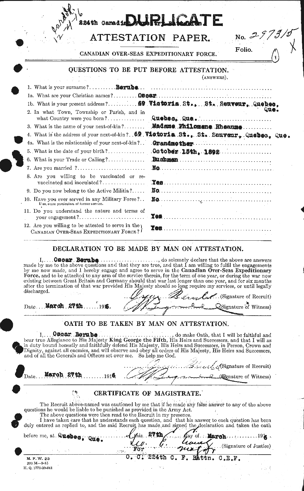 Personnel Records of the First World War - CEF 240049a