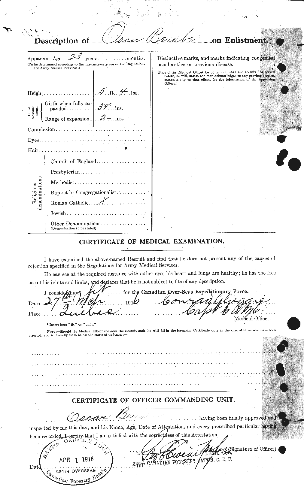 Personnel Records of the First World War - CEF 240049b