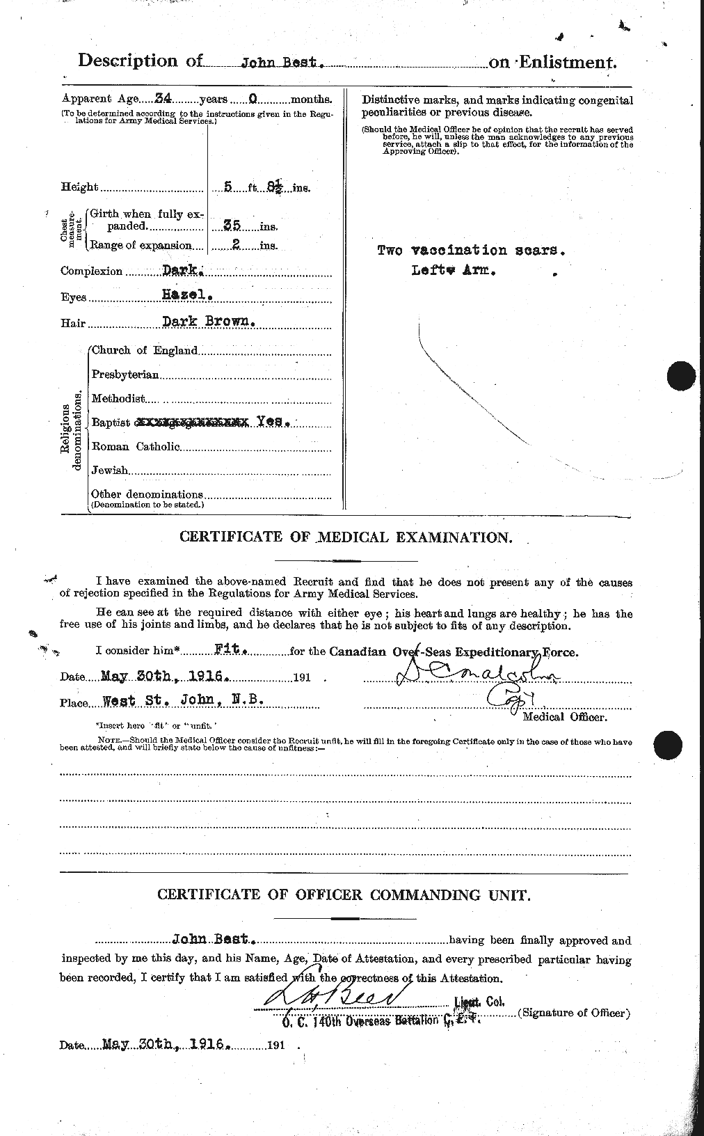Personnel Records of the First World War - CEF 240288b