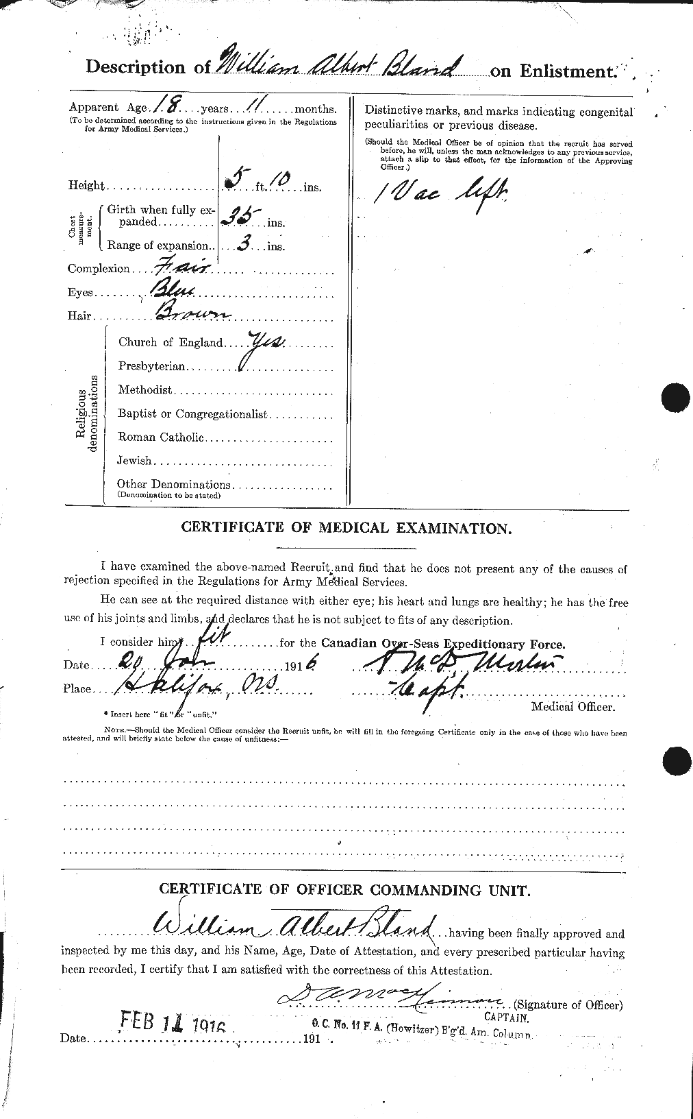 Personnel Records of the First World War - CEF 240666b