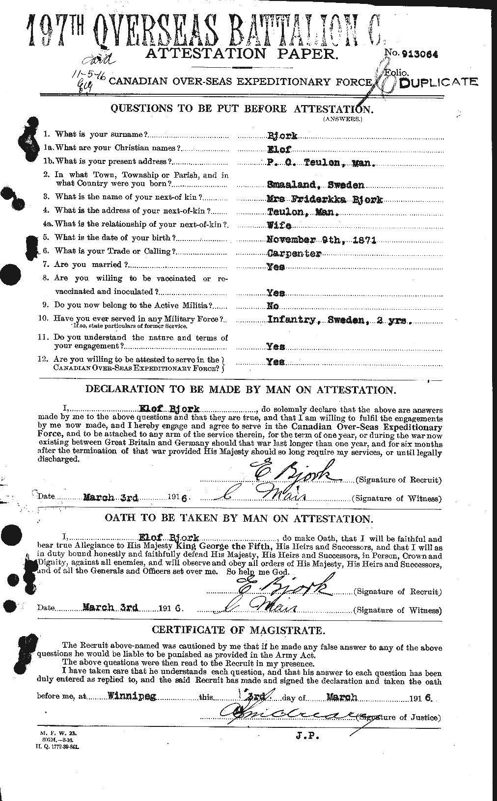 Personnel Records of the First World War - CEF 241105a
