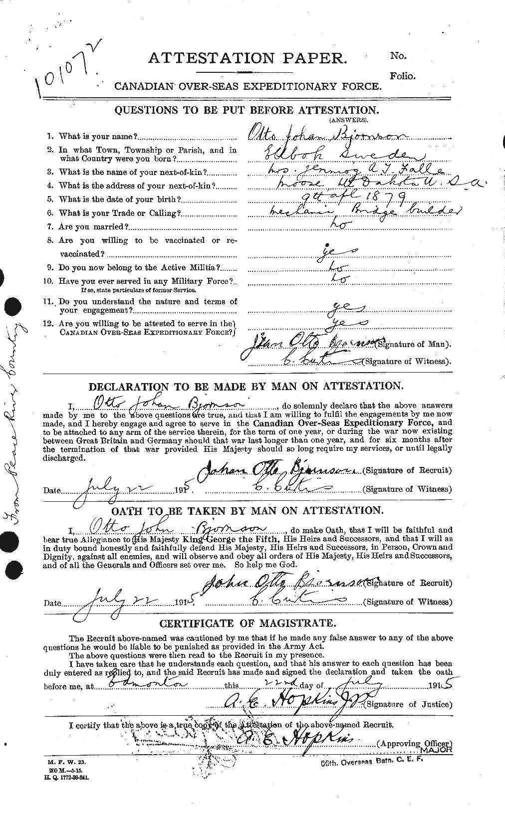 Personnel Records of the First World War - CEF 241134a