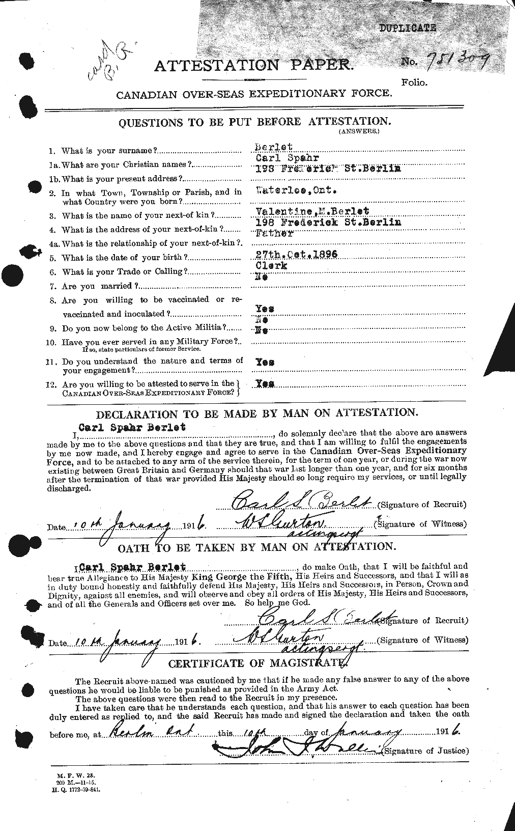 Personnel Records of the First World War - CEF 241867a