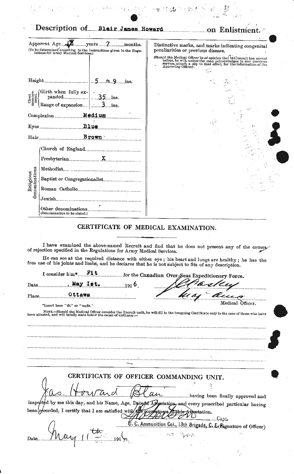 Personnel Records of the First World War - CEF 243072b