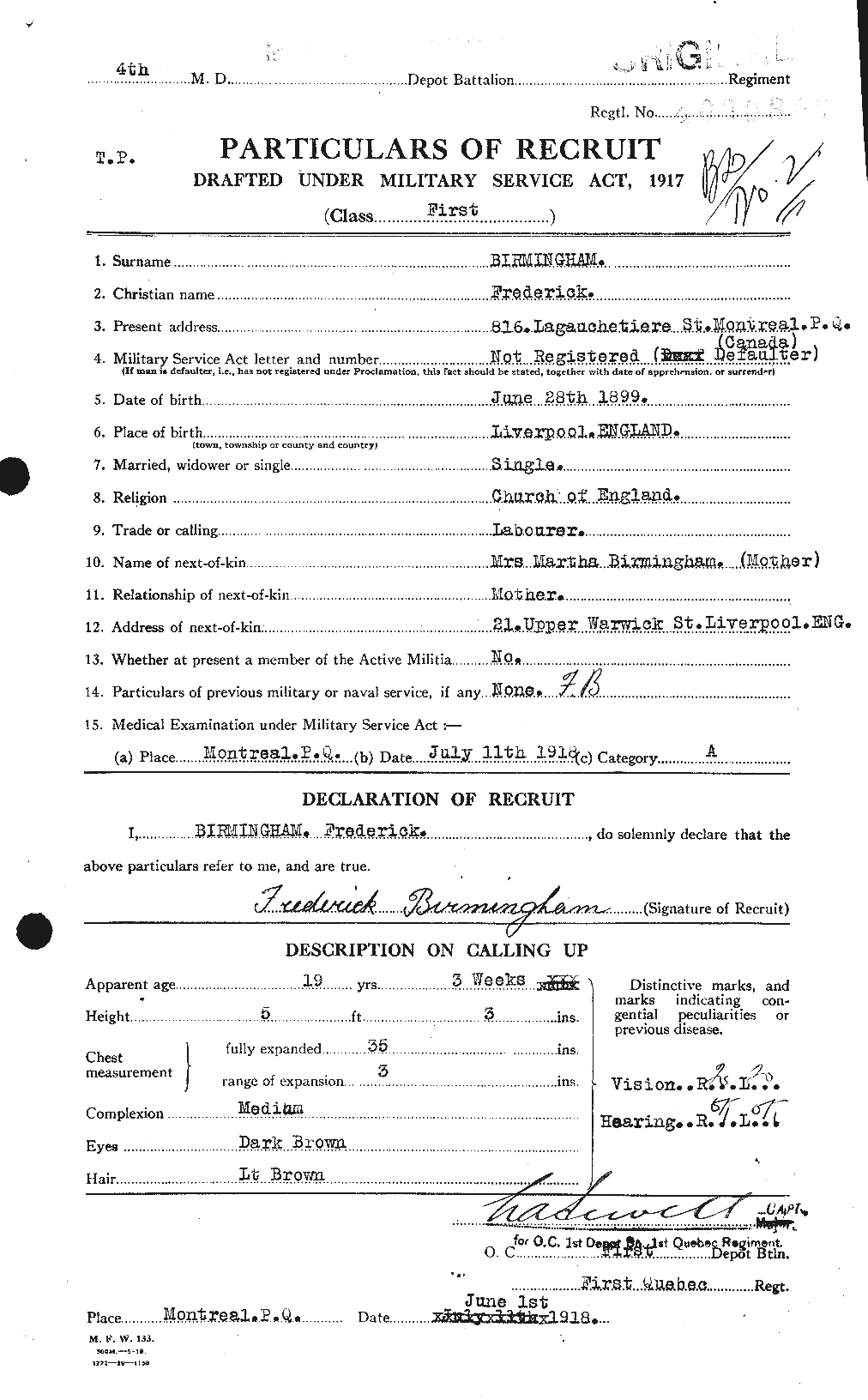 Personnel Records of the First World War - CEF 243930a