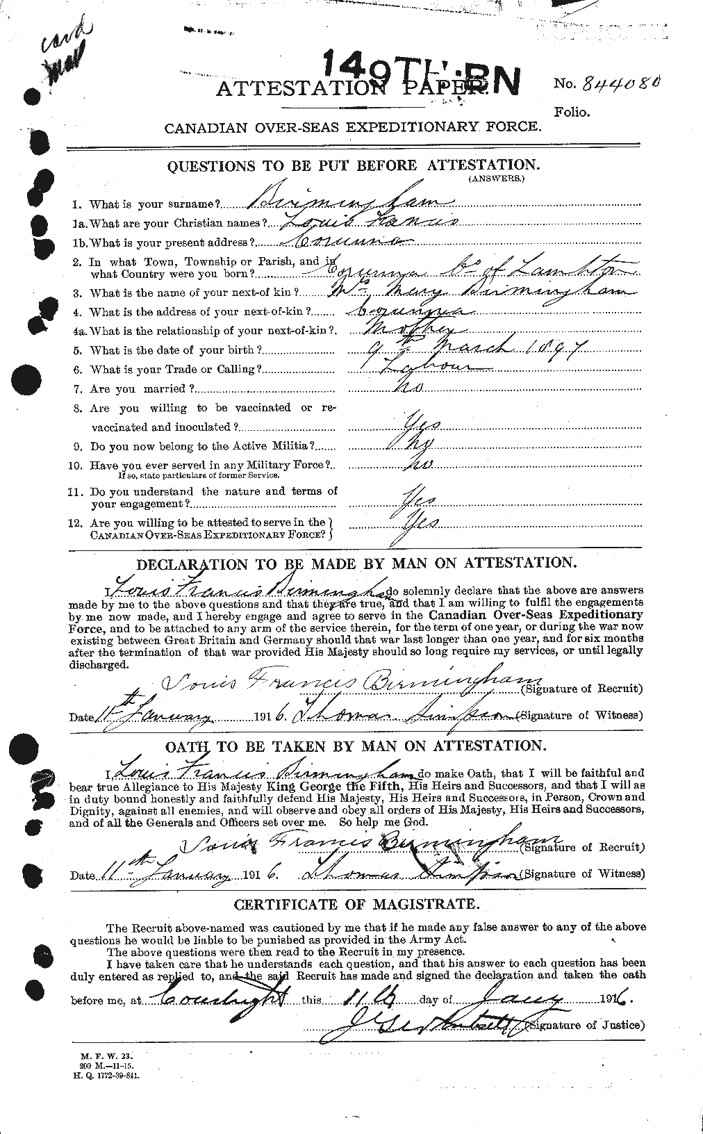 Personnel Records of the First World War - CEF 243941a